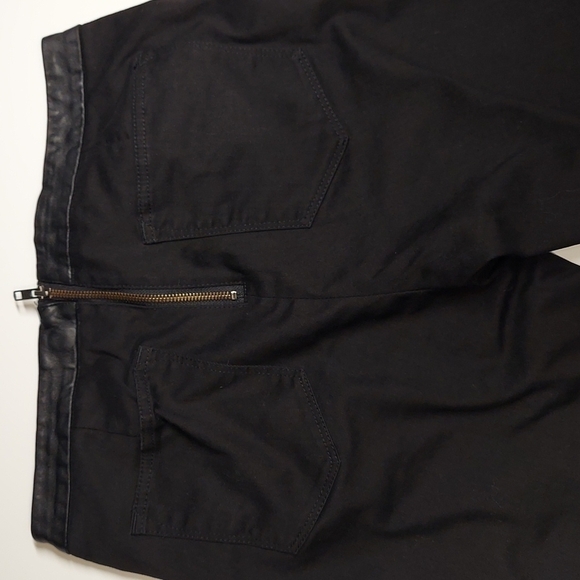 J. Crew Black Dannie Jeans with Faux Leather Top Size 8 - Picture 11 of 13